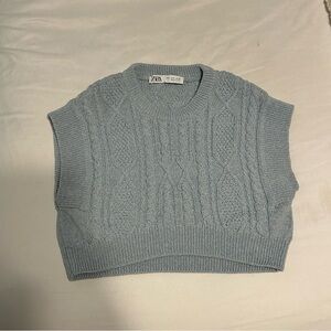 ZARA cropped sweater tank